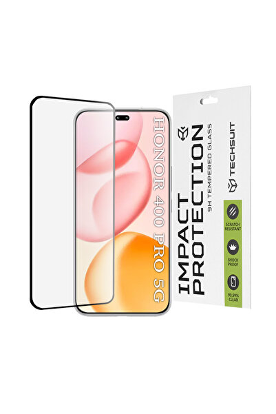 Techsuit Folie sticla Honor 400 Pro 111D Full Glue Full Cover, negru