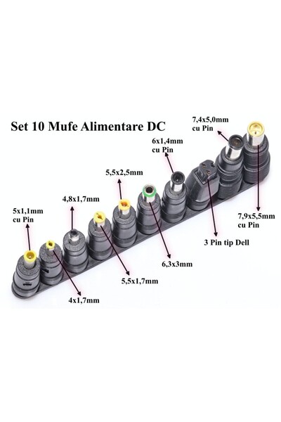 OEM Set 10 mufe adaptoare alimentare DC