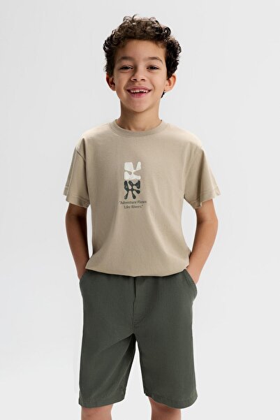 NK Pantaloni scurți Çinar pentru băieți 4-8 ani kaki