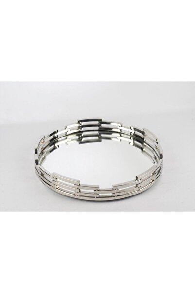 Mikasa Moor Silver Chain Mirrored Tray 38X6Cm