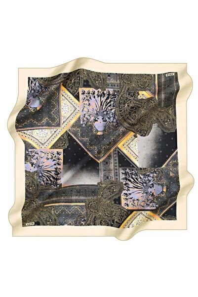 Aker وشاح حرير سيرا 8499701 - 332 نمط باتيك كريمي