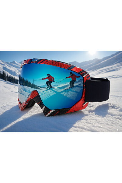 TomyHelf نظارات تزلج على الجليد مع مرآة مضادة للضباب وفتحات تهوية وحماية من ا...