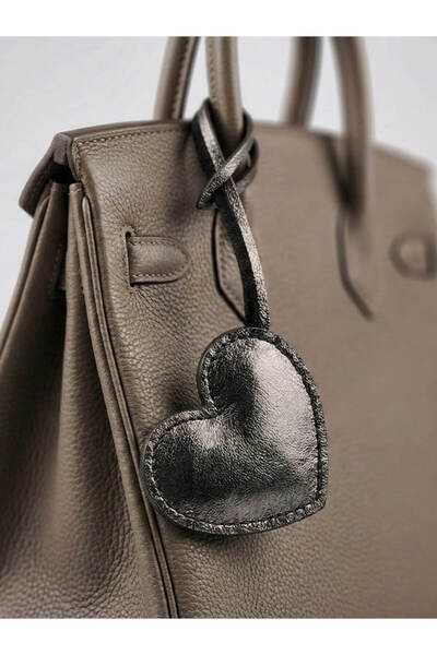 yedideri Genuine Leather Heart Bag Charm