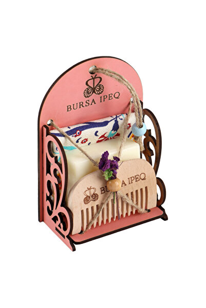 Bursa İpek Yellow Tulip Pattern Gift Bath Set