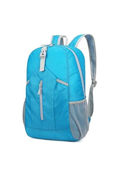 eR D L Rucsac pliabil portabil pentru drumeții, albastru,