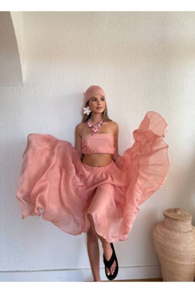 Bak'ap Premium Asymmetrical Design Bohemian Long Chiffon Skirt