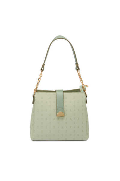 Tergan Yeşil Print Kadın Omuz Çantası - S25K1PR09178-U2A