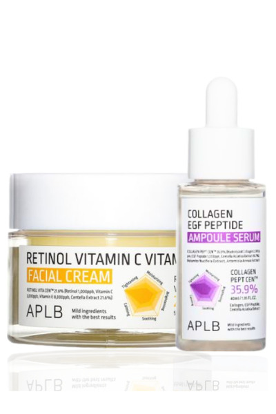 APLB مجموعة مكافحة الشيخوخة – كريم الريتينول بفيتامينات C و E + سيروم الكولاج...