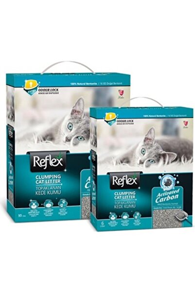 Reflex Aktif Karbonlu Topaklanan Kedi Kumu 10 Lt