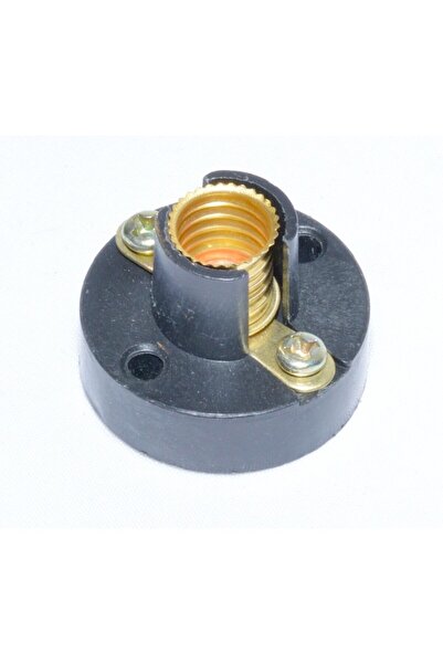 OEM Soclu bec E10 contacte cu surub negru 9082