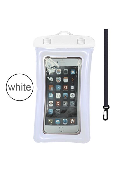 choice2 حقيبة هاتف بيضاء عائمة مزودة بوسادة هوائية، مقاومة للماء، مناسبة للسب...