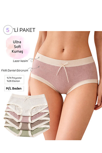 UN REAL Women's High Waist Tulle Panties |   Cotton Lace Non-Marking Flexible...