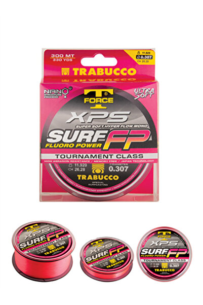 TRABUCCO XPS Surf FP Fluoro Power 300m Fir de surf 0,30MM