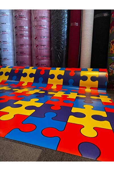 TARKETT İTHAL ANAOKULU KREŞ İÇİN İDEAL İTHAL PUZZLE DESEN PVC