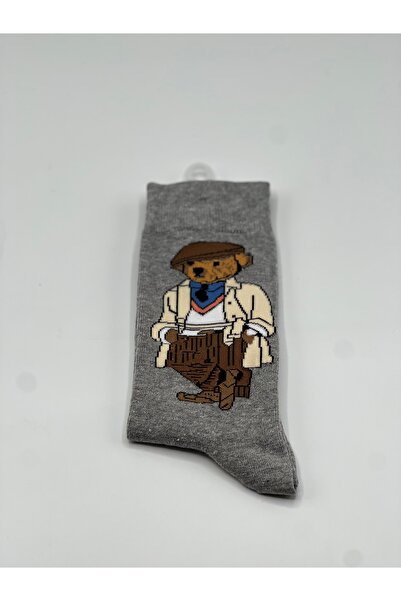 BZN 1-Pack Teddy Bear Patterned Teddy Bear Socks