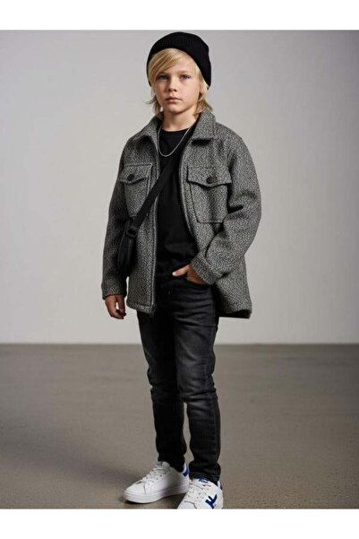 Zekids Boy's Soft Textured Zippered Thin m Transitional Jacket