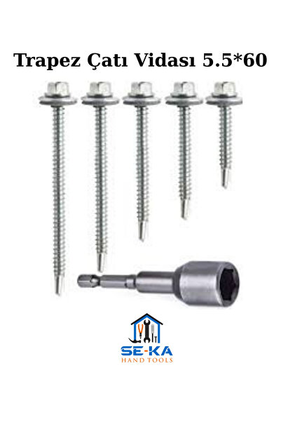 SEKA HAND TOOLS Trapez Çatı Vidası 5.5*60 25 Adet