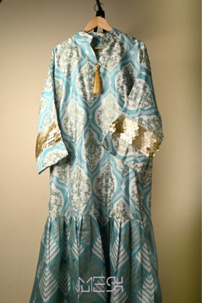 MESH sa Kaftan with Print (Jellabiya with Print)