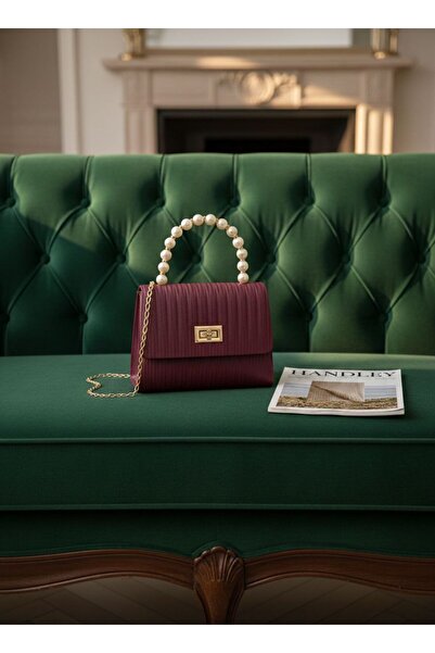 Handley حقيبة يد وكتف بسلسلة متقاطعة ومزينة بالخرز