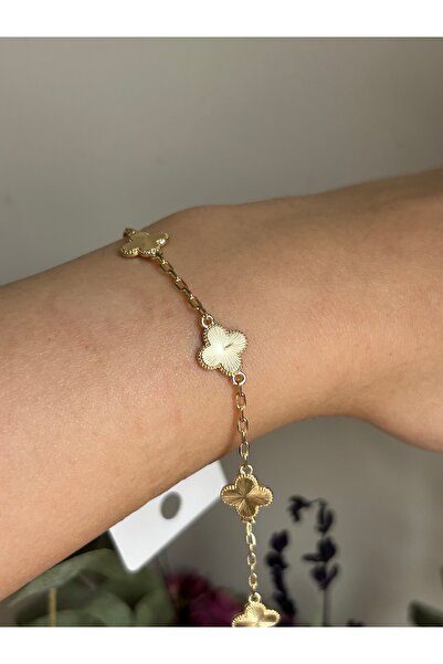 lavanderopa 14K Renginde Cm Jewelry Yonca Bileklik