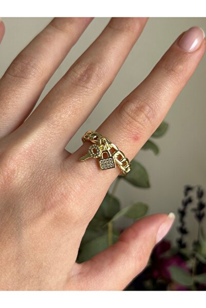 lavanderopa Adjustable Ring with Key