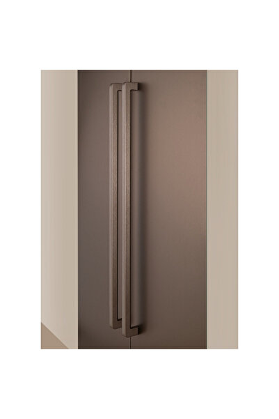 System 9753 Çekme/Sürgü Kapı Kolu Koyu Bronz Saten Rengi 32 cm (iki delik ara...