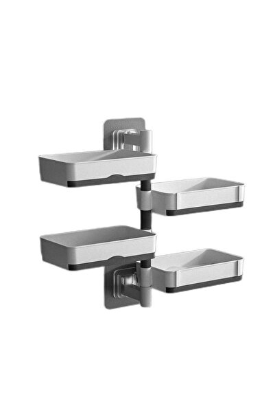 TodayShop Rotating Soap Holder with 4 Arms and Draining Tray - Premium Bathro...