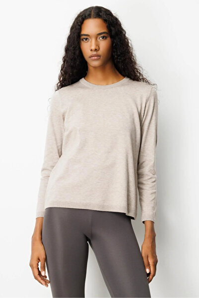 Desen Triko Women's Basic Crew Neck Sweater 0242308 Mink