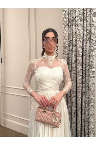 STAYILK DRESSES Taffeta police dress decorated with lace