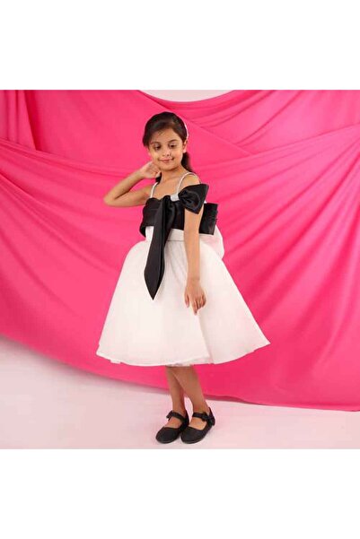Mamnon black and white puffy dress