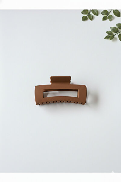 OMAC Mat Renkli Büyük Dikdörtgen Mandal Toka Seti - Güçlü Tutuşlu Şık Saç Aks...