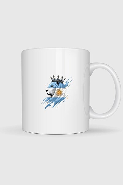 Bahriyeli Collection Argentina Lion and Sun Printed Cup Glass
