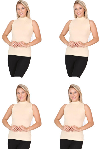 ATİLLA İÇ GİYİM Zero Kol Half Fishing Collar 4 Pieces (2 Black-2 White)