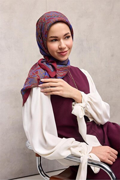 Silk Home Viscose Velora Scarf Four Seasons Antique Pattern Tile 90X90