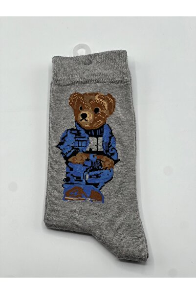 BZN 1-Pack Teddy Bear Patterned Teddy Bear Socks