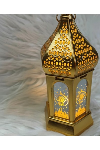 skycott Led Işıklı Dekoratif Asılabilir Mumlu Fener - 1 adet - ramazan süslem...