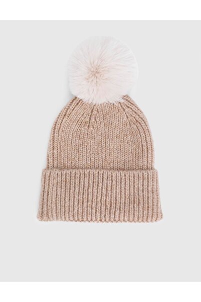 İLVİ Biane Knitwear Beige Unisex Beanie