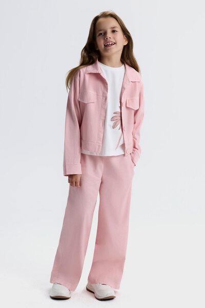 NK بنطلون بارفيت للفتيات من عمر 8 إلى 14 سنة باللون الوردي