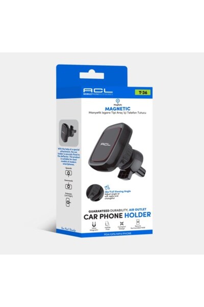 ACL T-36 Güçlü Mıknatıslı Izgara Tipi Araç İçi Tutacak