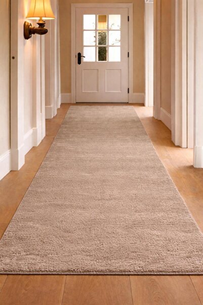 BESELY Vizon Kaymaz Taban Özel Ölçü Peluş Yıkanabilir Yumuşak Tüylü Halı Yoll...