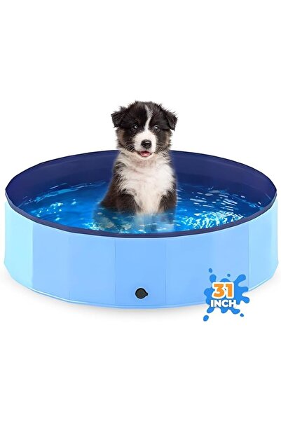 Pawise Köpekler için Yüzme Havuzu Dış Mekan Katlanabilir Evcil Hayvan Köpek B...
