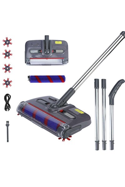 Generic مكنسة كهربائية لاسلكية قابلة لإعادة الشحن، تنظف الأرضيات والسجاد بزاو...