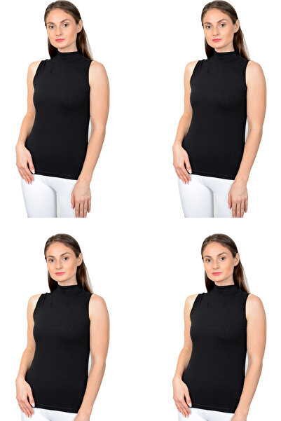 ATİLLA İÇ GİYİM Zero Kol Half Fish Necklace 4 Pieces Black