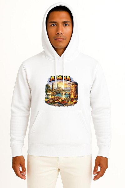 Bahriyeli Collection Hooded Adana Special Design Chest Printed Unisex Sweatshirt