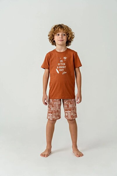 YUYİ ARNETTA 100% ПАМУКНИ ШОРТИ С КОЛИЕ И КЪСИ РЪКАВИ ЗА МОМЧЕТА 3663