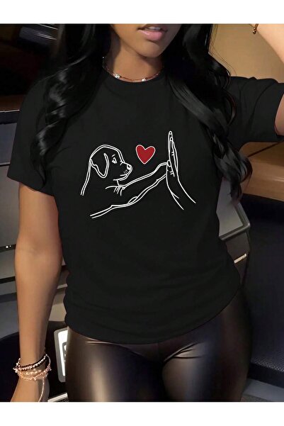 ZİYMO TRICOU DIN BUMBAC PIEPTĂRĂT CU GULER ROTUND, CU TĂIERE COMODĂ