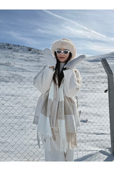 EMEL ERYILMAZ Bej Teddy Eldiven / Kaban