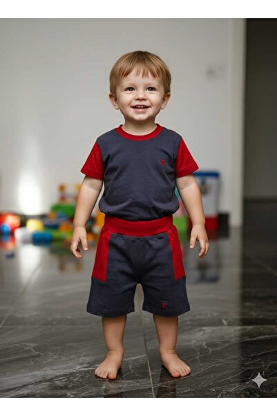 Pierre Cardin sıfır Yaka penye Şortlu Çocuk Takım