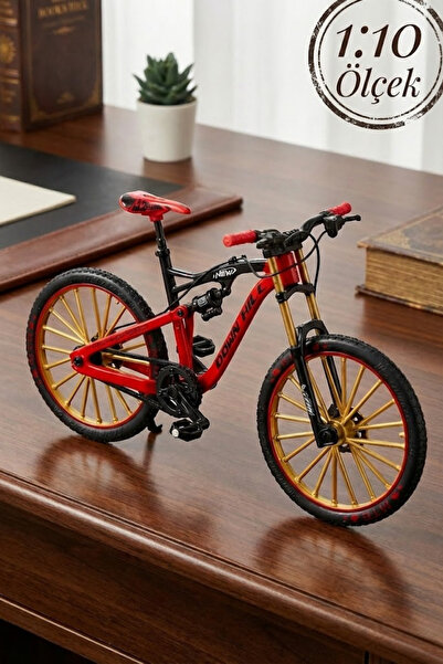 craftivio 1:10 Ölçek Metal Dağ Bisikleti Maketi - Hareketli Süspansiyonlu Kol...