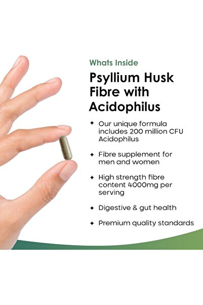 Newleaf Psyllium Husk Capsules Enriched With Probiotics